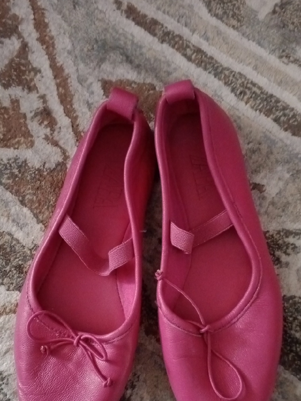 Zara Hot Pink Slip-On Flats